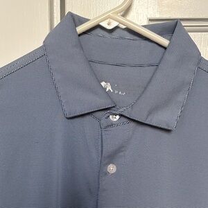 Onward Reserve Men's Blue Micro-Striped Polo Shirt-small but runs big